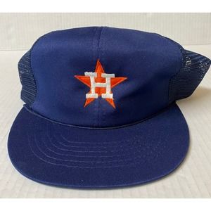 Vtg Houston Astros Baseball Trucker Hat Active Generation Snapback Mesh 946A